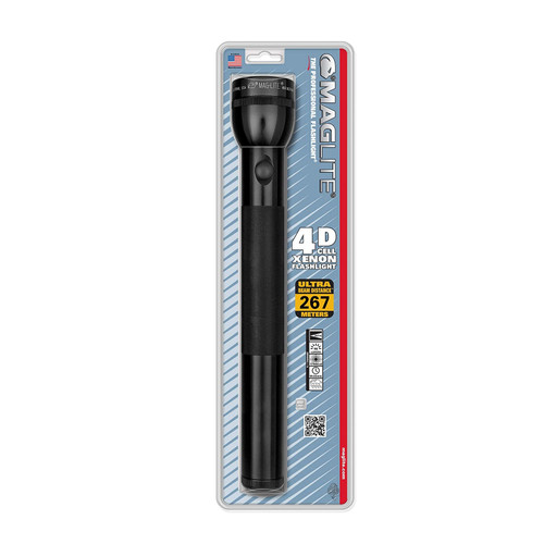 Maglite Heavy-Duty Incandescent 4-Cell D Flashlight, Black