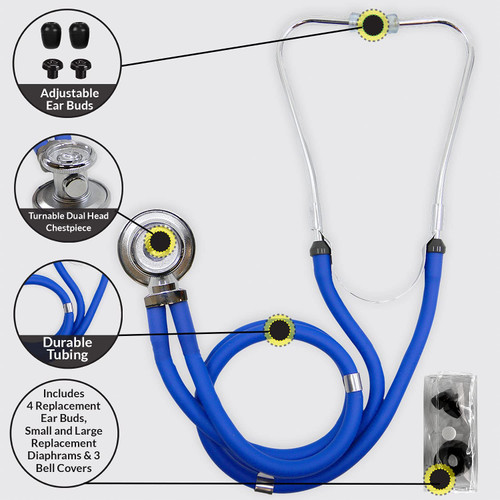 ASA Techmed Premium Stethoscopes Sprague Double Tube Adult and