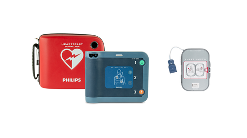 Philips HeartStart FRx Automated External Defibrillator AED with Standard Carry Case, Battery and SMART Pads II(Adults & Children).