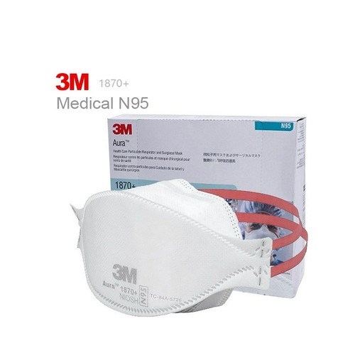  3M 1870+ Health Care Health Care Particulate Respirator Mask,  Flat Fold, Pack of 120 : Tools & Home Improvement