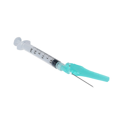BD SafetyGlide Syringe with Shielding Intramuscular Injection Needle ...