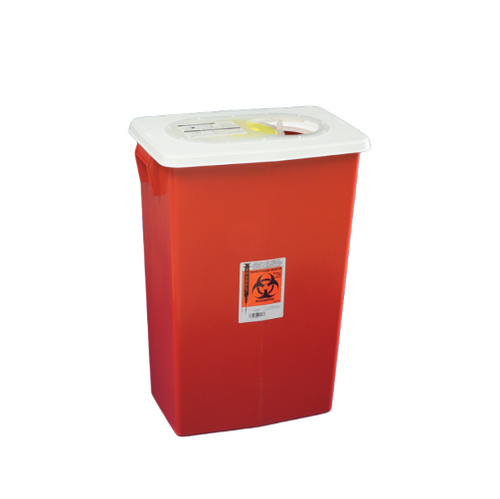 Sharps Container Biomax Gasketed Hinged Lid Red 18 Gallon
