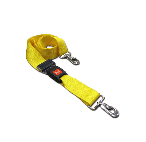 Nylon Swivel Speed-Clip Backboard Strap with Metal Buckle, Yellow