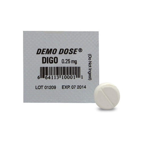 Demo Dose® Oral Medications - Digo - 0.25 mg, Box of 100