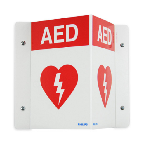 AED Wall Sign, Red