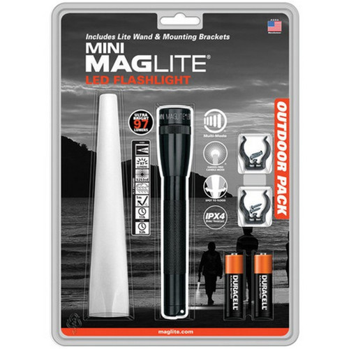 Mini Maglite LED 2-Cell Flashlight, Outdoor Adventure Pack