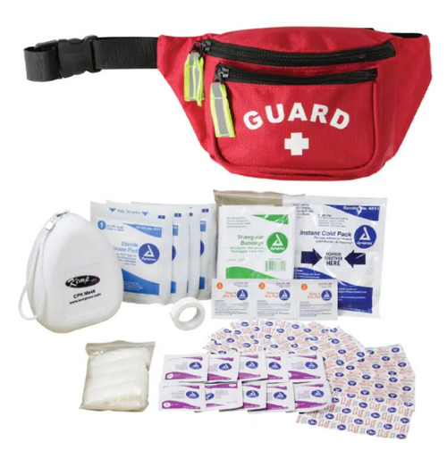 Kemp Premium Hip Pack with First Aid Supply Pack, Red Kemp Premium Hip Pack with First Aid Supply Pack, Red