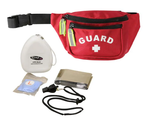 Kemp Premium Hip Pack with Lifeguard Essentials Supply Pack, Red Kemp Premium Hip Pack with Lifeguard Essentials Supply Pack, Red