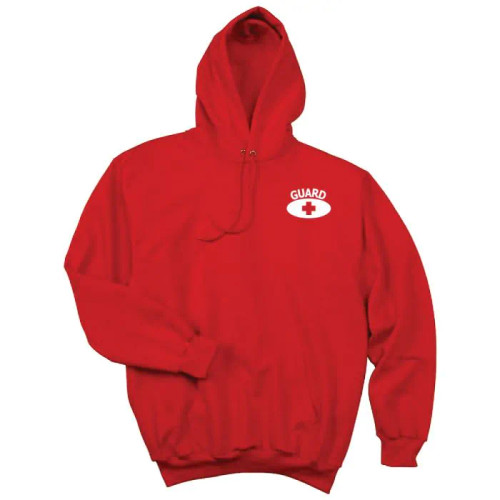 Kemp Hooded Pullover Sweatshirt, Red