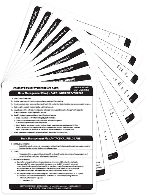 NAR Card, Combat Casualty Reference