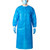 Ever Ready First Aid Disposable Isolation Gown Level 2 with Cuff, Non-Surgical, Blue