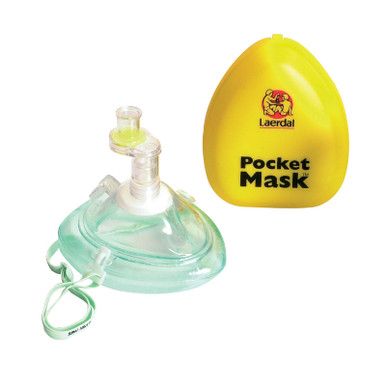 83001133 - Pocket Mask with O2 Inlet, Headstrap