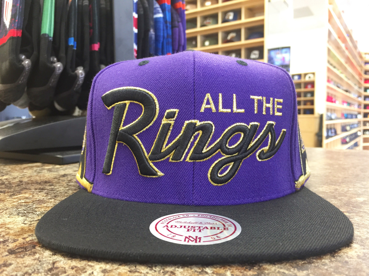 Mitchell & Ness Black Los Angeles Lakers Front Loaded Snapback Hat