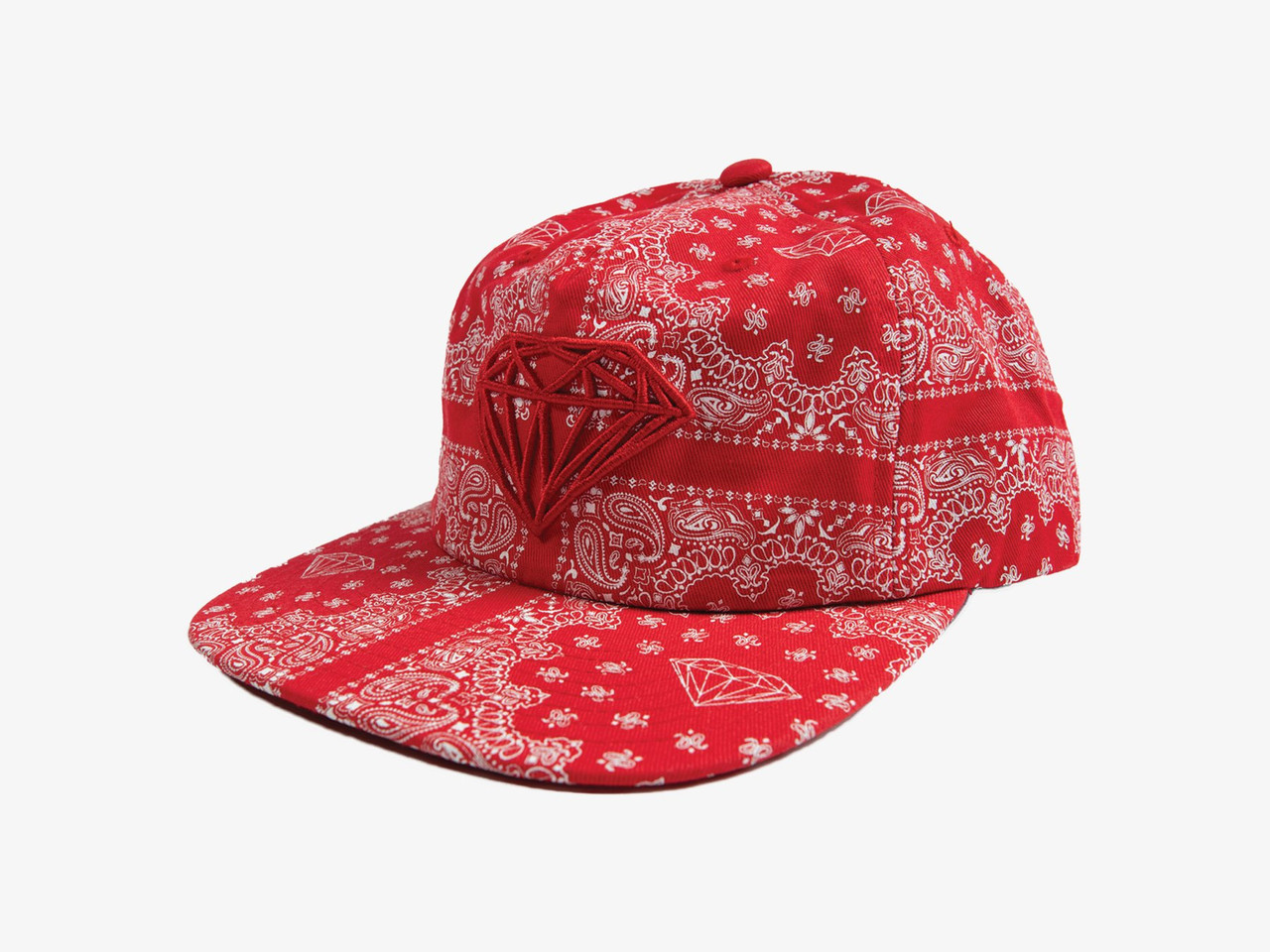 BRILLIANT BANDANA UNSTRUCTURED SNAPBACK - RED - SBL Headwear & Socks