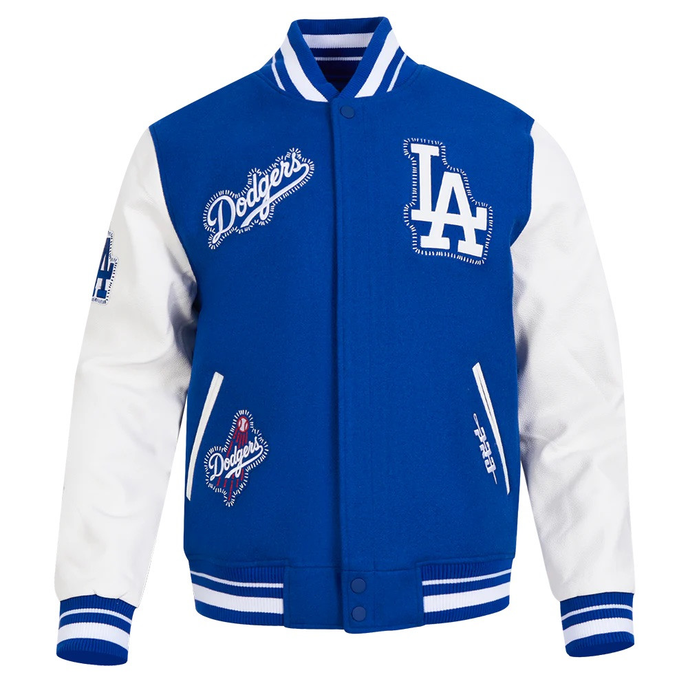 MLB LOS ANGELES DODGERS DIY PICK STITCH MEN'S RIB WOOL VARSITY
