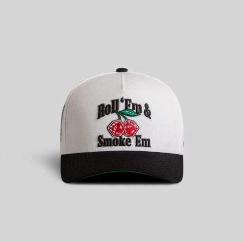 ROLL ‘EM & SMOKE ’EM OFF WHITE BLACK TRUCKER ROLL ‘EM & SMOKE ’EM OFF WHITE BLACK TRUCKER