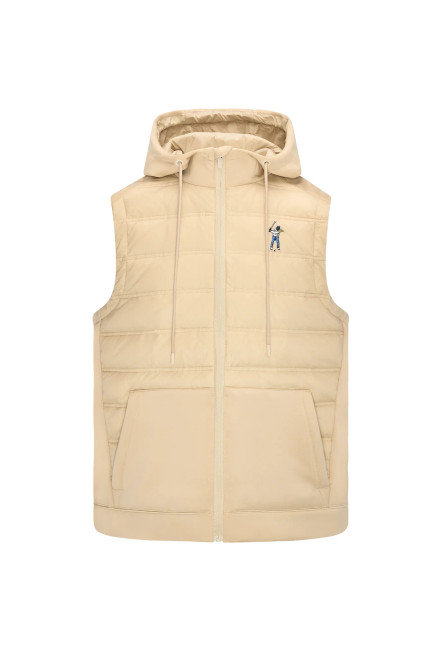 QUILTED VEST HOODIE
