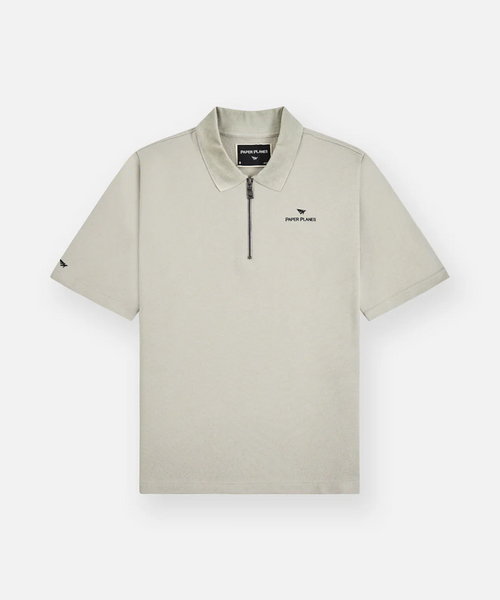 PAPER PLANES LOCKUP QUARTER ZIP POLO
