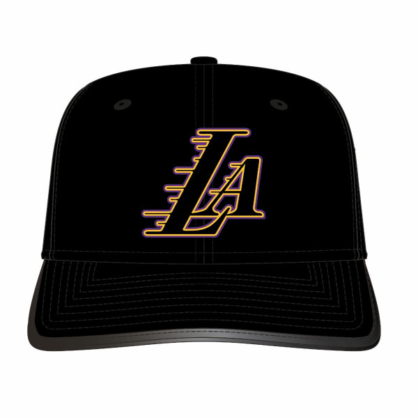 LOS ANGELES LAKERS LA DOUBLE STROKE LOGO STRAPBACK