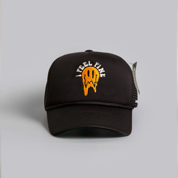 I FEEL FINE BLACK FOAM TRUCKER HAT