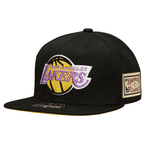 Mitchell & Ness Los Angeles Lakers Champ Patch HWC Adjustable Snapback Hat  Cap