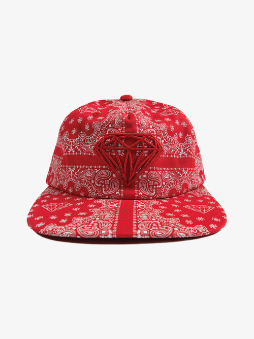 BRILLIANT BANDANA UNSTRUCTURED SNAPBACK - RED - SBL Headwear & Socks