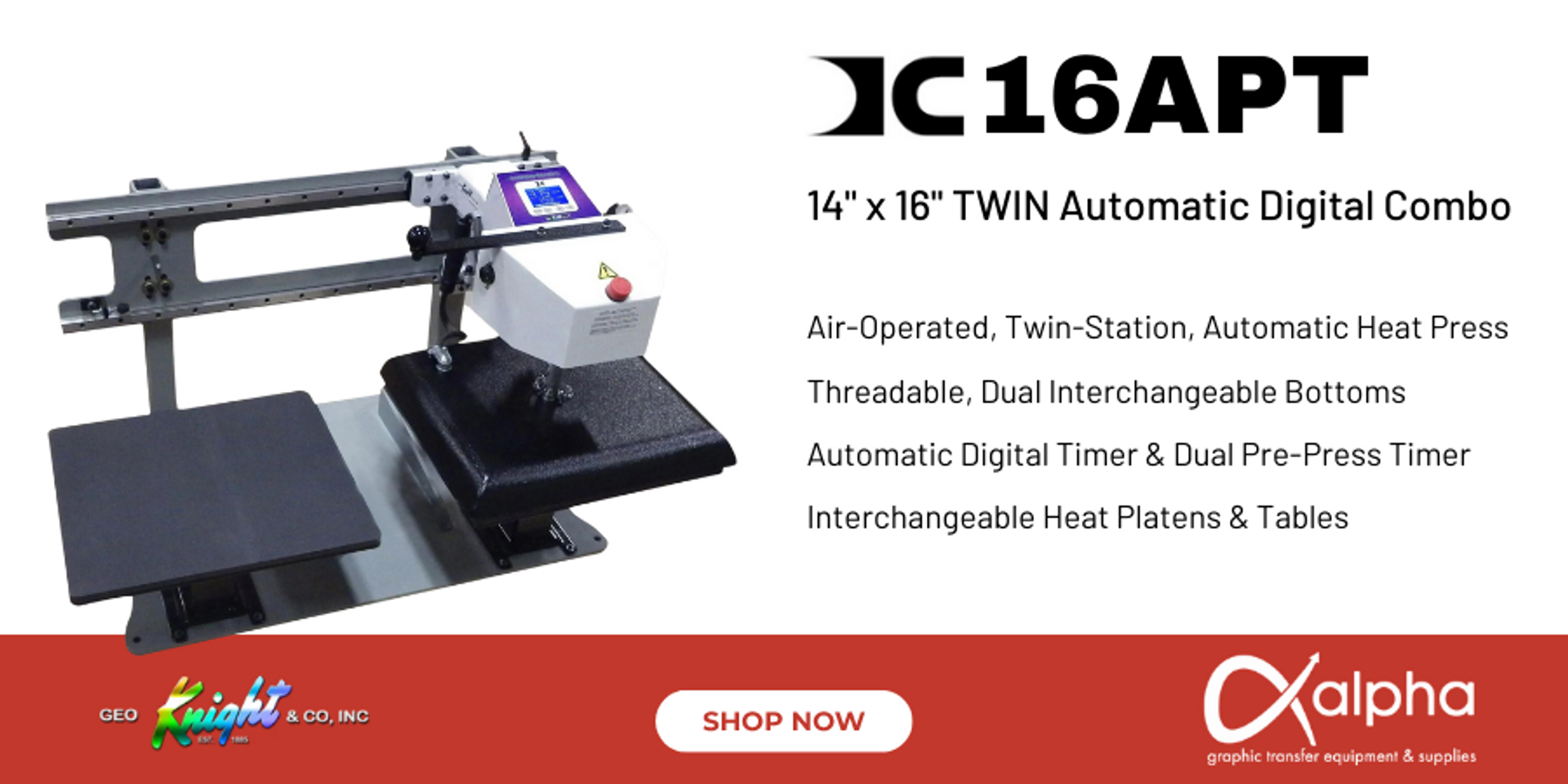 dc16apt twin auto digital combo heat press