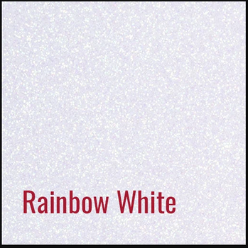 Opaque Rainbow White Glitter 20in x 15' roll