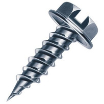 13P12 - 1/4" Head Zip-In Screw Zinc Plated" 8" x 1/2" Screw