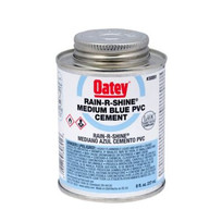 44N97 - Oatey 14068, Rain-R-Shine Medium Blue PVC Cement, 8 Ounce Dauber Top Can