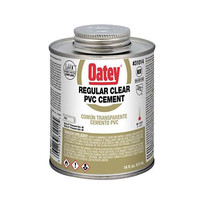 56P48 - Oatey 31014, Regular Clear PVC Cement, 16 Ounce Dauber Top Can