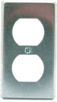 49P92 - DiversiTech 620-252,  Steel Electrical (Handy) Box Cover, Two Duplex Receptacle Cover, 200 Series