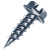 13P12 - 1/4" Head Zip-In Screw Zinc Plated" 8" x 1/2" Screw