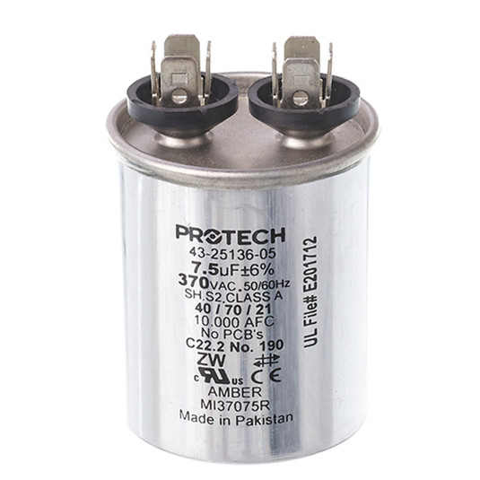 43-25136-05 - 7.5MFD 370V Round Capacitor