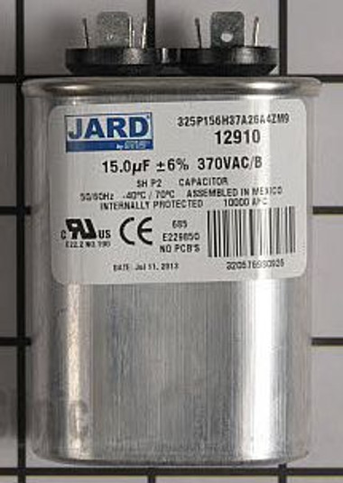 10W81 - Lennox 100600-04, Run Capacitor, 4 MFD, 370V, Oval