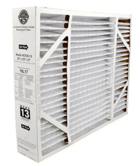19L17 - Healthy Climate HCF20-13, Disposable Pleated Box Filter 25 x 20 x 5 Inch, MERV 13