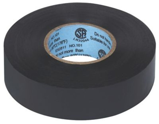 16P93 - Shurtape EV 057B Black Electrical Tape, 3/4" X 66'