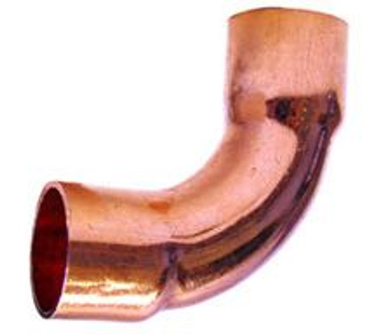 23P54 - Copper Long Radius Elbow, 90 Deg, 3/8", C x C