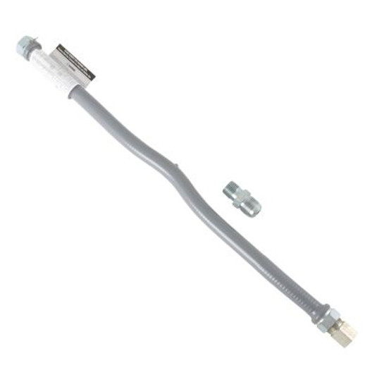 32P45 - Dormont 31-3132-24, Supr-Safe® 30 Series, 1/2" ID x 5/8" OD PVC Coated Gas Appliance Connector, 1/2" MIP x 1/2" FIP x 24" Length