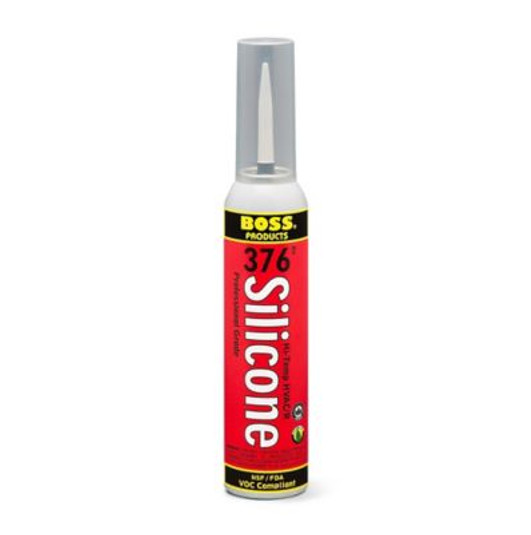 18D51 - Boss 37608, 376 Hi-Temp HVAC/R Silicone Sealant, Red, 8 Ounce Pressurized Can