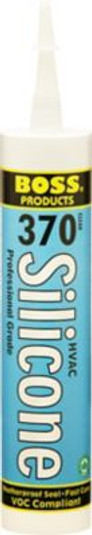 45P55 - Boss 37003, 370 HVAC Silicone Sealant, Aluminum, 10.1 Ounce Cartridge