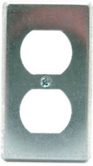 49P92 - DiversiTech 620-252,  Steel Electrical (Handy) Box Cover, Two Duplex Receptacle Cover, 200 Series