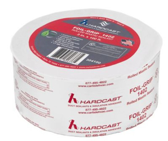 X2601 - Hardcast Foil-Grip 1402 Silver Foil Tape, 3" x 100' Roll, Printed