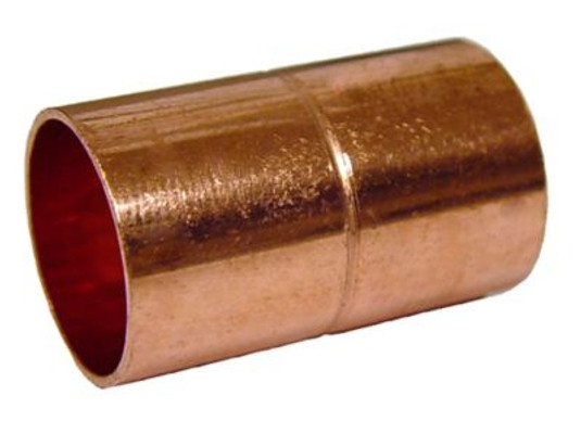 Y7095 - Copper Rolled Stop Coupling, 1/4", C x C, 5/Pkg