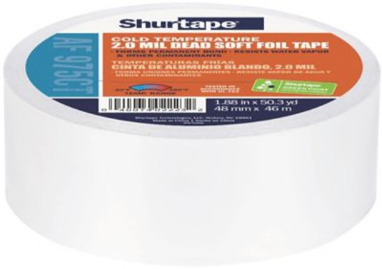 Y3023 - Shurtape AF 975CT Cold Temperature Aluminum Foil Tape, 2" x 50 yd., Silver