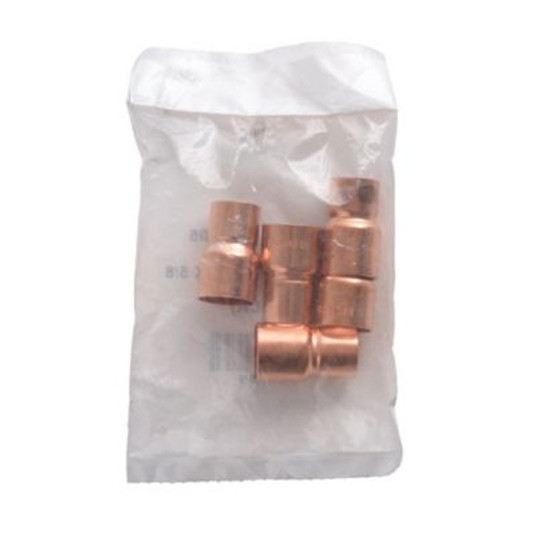 Y7081 - Copper Reducer Coupling, 3/4 x 5/8, C x C, 5/pkg