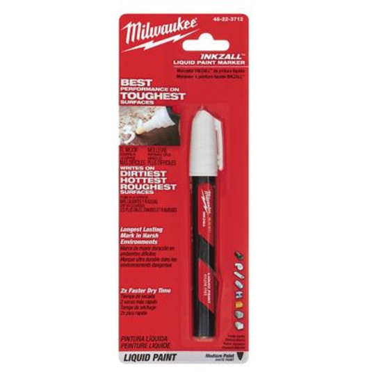 Y9573 - Milwaukee 48-22-3712, Liquid Paint Marker, White, Touch-Up Pen