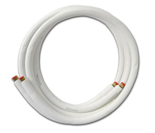 Y8172 - JMF DL04060850H, 1/4" L x 3/8" S x 1/2" Wall, 50', EZ-PULL Insulated Lineset, Flare Nut, White