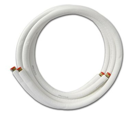 Y8173 - JMF DL04080825H, 1/4" L x 1/2" S x 1/2" Wall, 25', EZ-PULL Insulated Lineset, Flare Nut, White