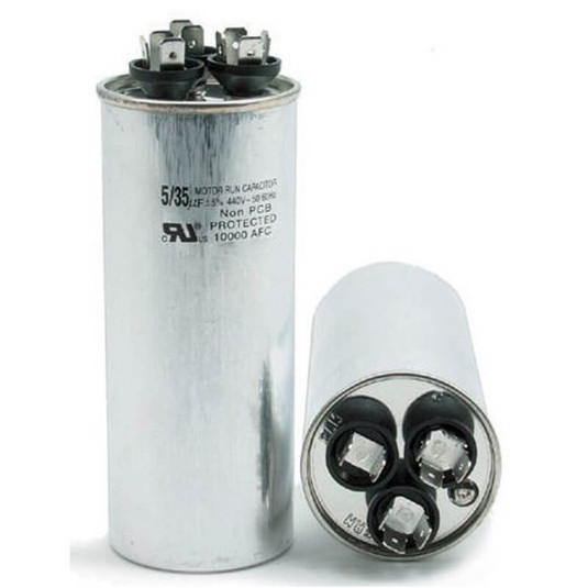 Y4612 - 1/C Capacitor 50 + 5 MFD 440 Volt Round